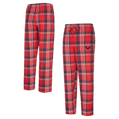 Pantalon de nuit en flanelle rouge/bleu marine pour homme Concepts Sport Washington Capitals Region