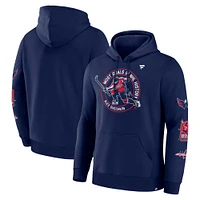 Men's Fanatics Alexander Ovechkin Athletic Navy Washington Capitals NHL All-Time Leading Goal Scorer Badges Pullover Hoodie