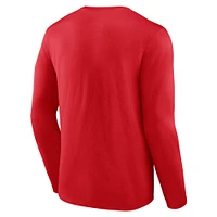 T-shirt à manches longues pour homme Fanatics Alexander Ovechkin Athletic Red, meilleur buteur de tous les temps la LNH, Capitals Washington, The Great 895