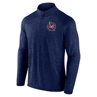 Haut à glissière quart de tour GR8 895 Fanatics pour homme Alexander Ovechkin, meilleur buteur tous les temps la LNH, des Capitals Washington, bleu marine