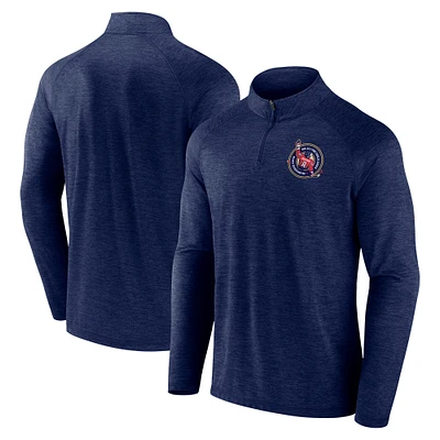 Haut à glissière quart de tour GR8 895 Fanatics pour homme Alexander Ovechkin, meilleur buteur tous les temps la LNH, des Capitals Washington, bleu marine