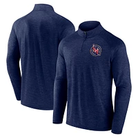 Haut à glissière quart de tour GR8 895 Fanatics pour homme Alexander Ovechkin, meilleur buteur tous les temps la LNH, des Capitals Washington, bleu marine