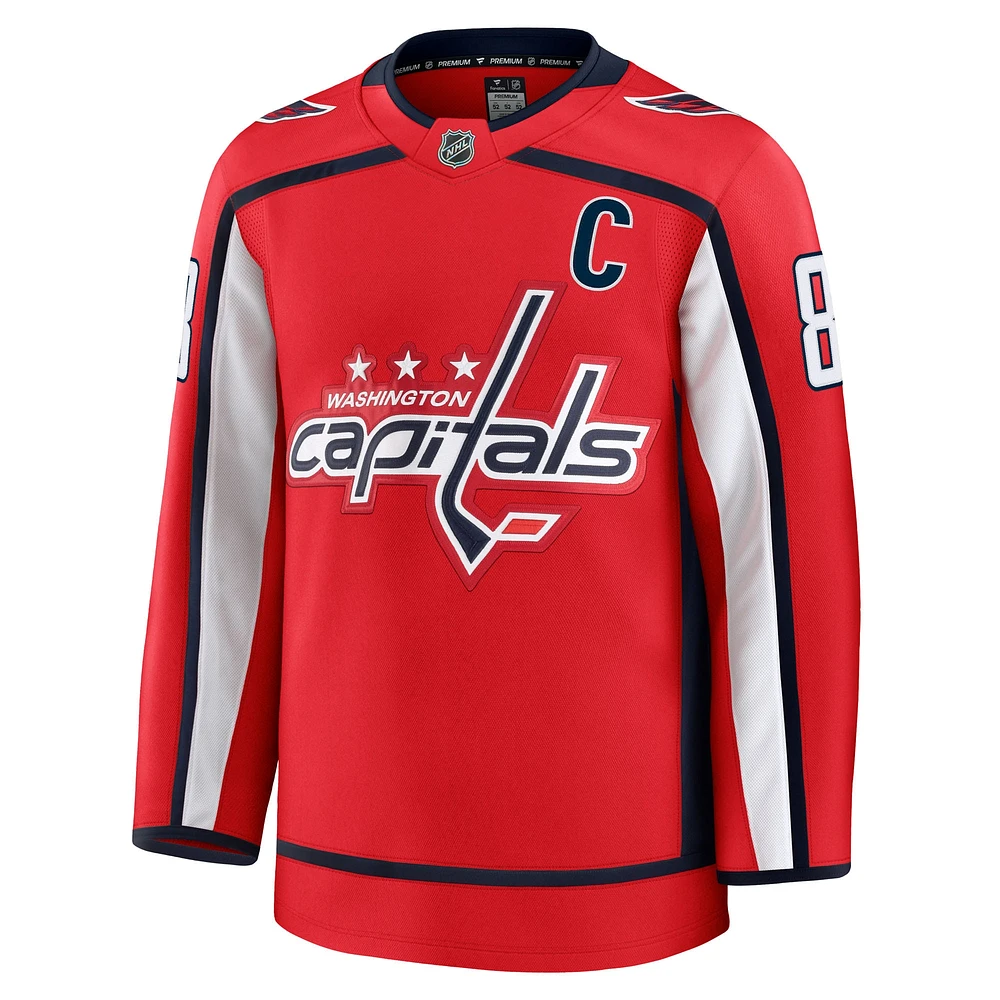 Maillot de joueur à domicile rouge Alexander Ovechkin Fanatics pour homme des Washington Capitals