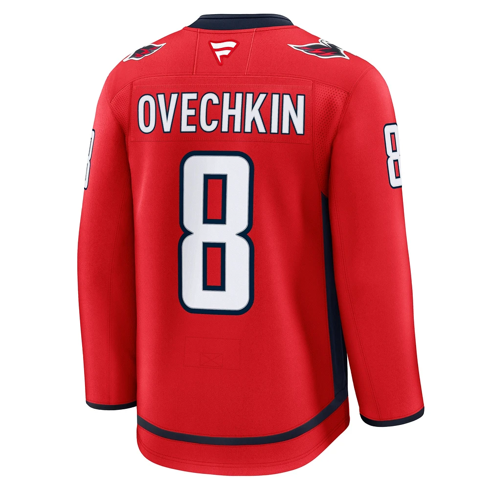 Maillot de joueur à domicile rouge Alexander Ovechkin Fanatics pour homme des Washington Capitals