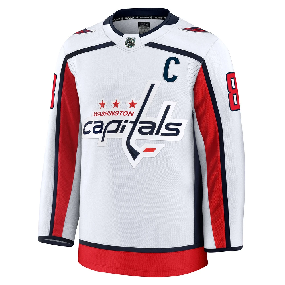 Men's Fanatics Alexander Ovechkin White Washington Capitals Away Premium Jersey