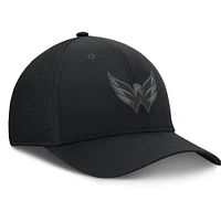 Men's Fanatics Black Washington Capitals Authentic Pro Road Logo Flex Hat