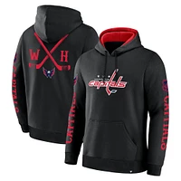 Men's Fanatics Black Washington Capitals Big City Legacy Fleece Pullover Hoodie