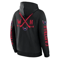 Men's Fanatics Black Washington Capitals Big City Legacy Fleece Pullover Hoodie