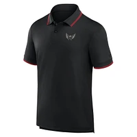 Men's Fanatics Black Washington Capitals Front Office Move Mono Polo