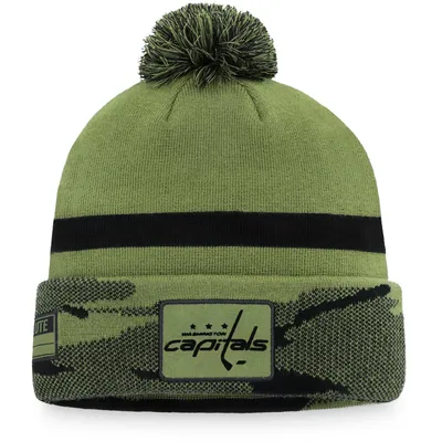 Washington Capitals Fanatics Branded Military Appreciation Cuffed Knit Hat with Pom - Camo