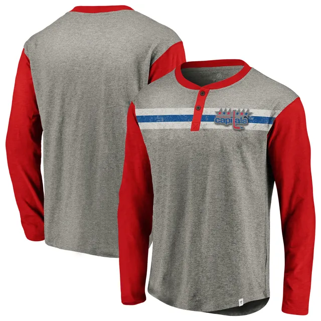 Fanatics Branded Men's Red Washington Nationals Weathered Official Logo Tri-Blend T-Shirt - Red