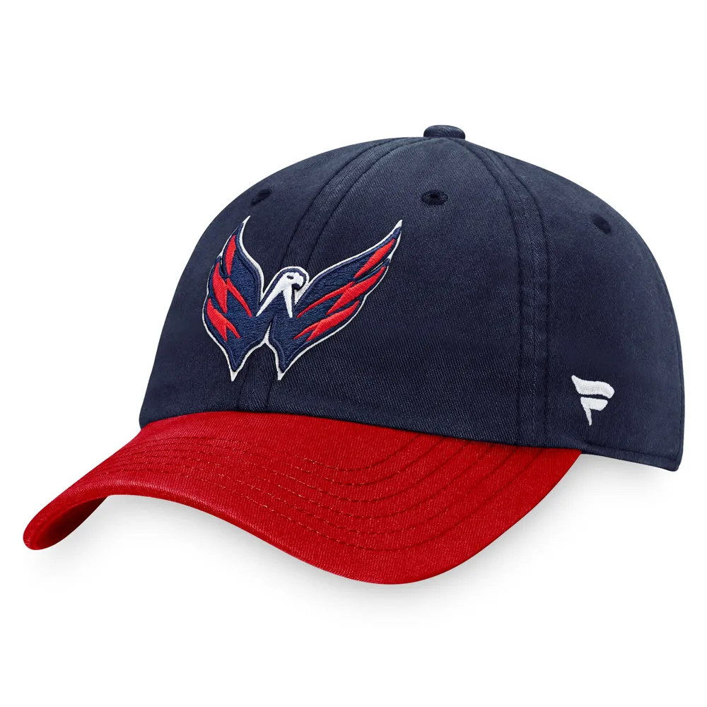 Washington Capitals Fanatics Branded Core Primary Logo Adjustable Hat - Navy/Red