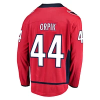 Fanatics Branded Brooks Orpik Rouge Washington Capitals Breakaway Maillot de joueur à domicile pour homme