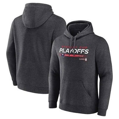 Men's Fanatics Charcoal Washington Capitals 2022 Stanley Cup Playoffs Playmaker Pullover Hoodie