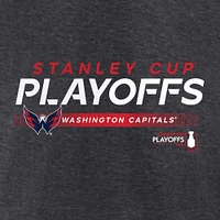 T-shirt Playmaker des séries éliminatoires de la Coupe Stanley 2022 Capitals Washington Fanatics Charcoal pour hommes