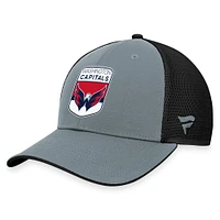 Casquette réglable Fanatics gris/noir Washington Capitals Authentic Pro Home Ice Trucker pour hommes