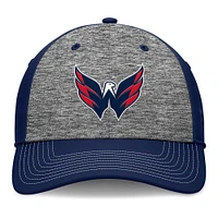 Men's Fanatics Gray/Navy Washington Capitals Fundamental Top Shelf 2-Tone Flex Hat