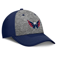 Men's Fanatics Gray/Navy Washington Capitals Fundamental Top Shelf 2-Tone Flex Hat