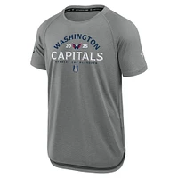 Men's Fanatics Heather Gray Washington Capitals 2025 Stanley Cup Playoffs Authentic Pro Rink Performance T-Shirt