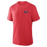 T-shirt tri-blend Fan Lanes des Washington Capitals pour hommes, rouge chiné, Fanatics