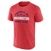 Men's Fanatics Heather Red Washington Capitals Property Of T-Shirt