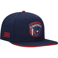 Men's Fanatics Navy/Red Washington Capitals 2025 NHL Draft Snapback Hat