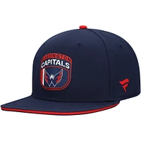 Men's Fanatics Navy/Red Washington Capitals 2025 NHL Draft Snapback Hat