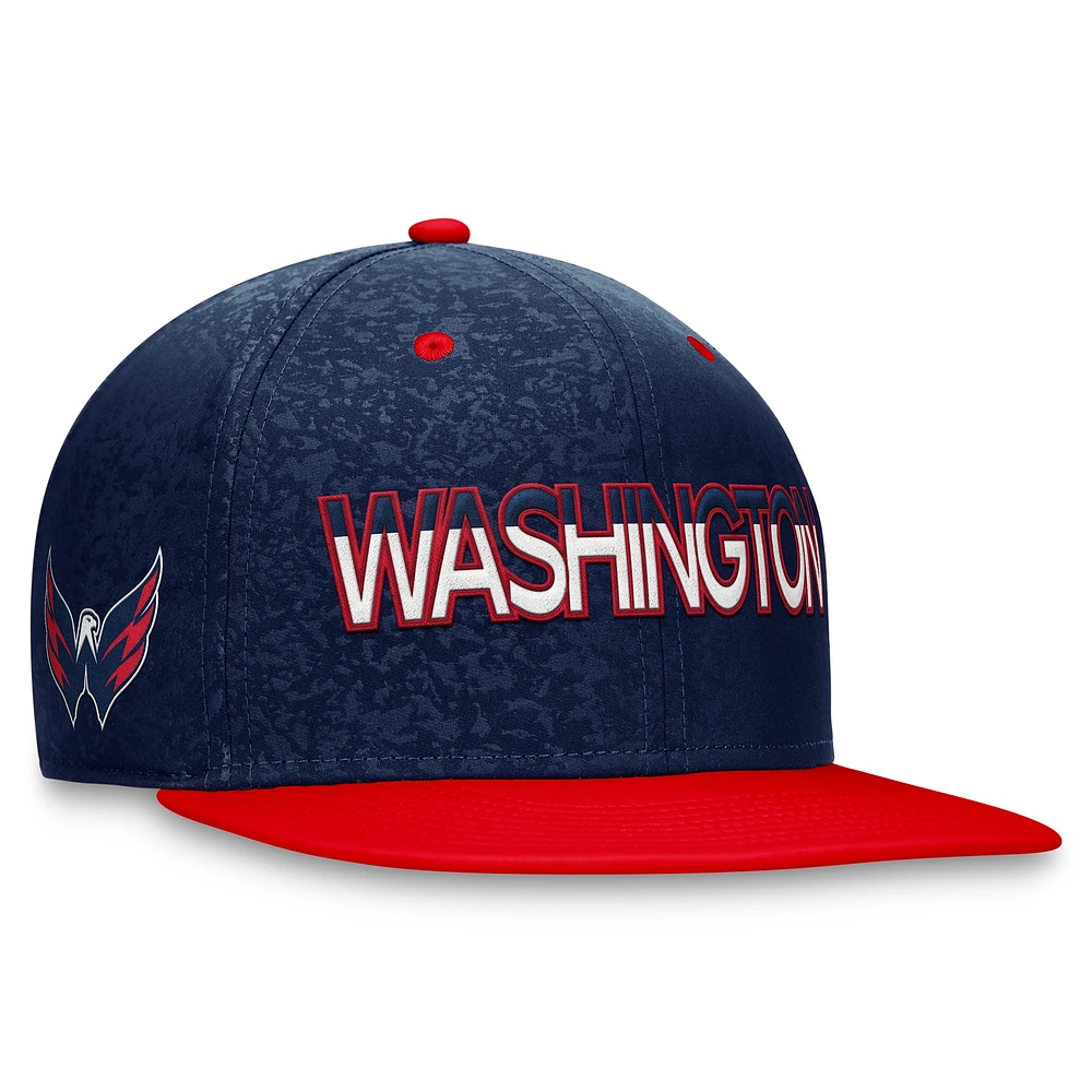 Men's Fanatics  Navy/Red Washington Capitals Authentic Pro Rink Two-Tone Snapback Hat