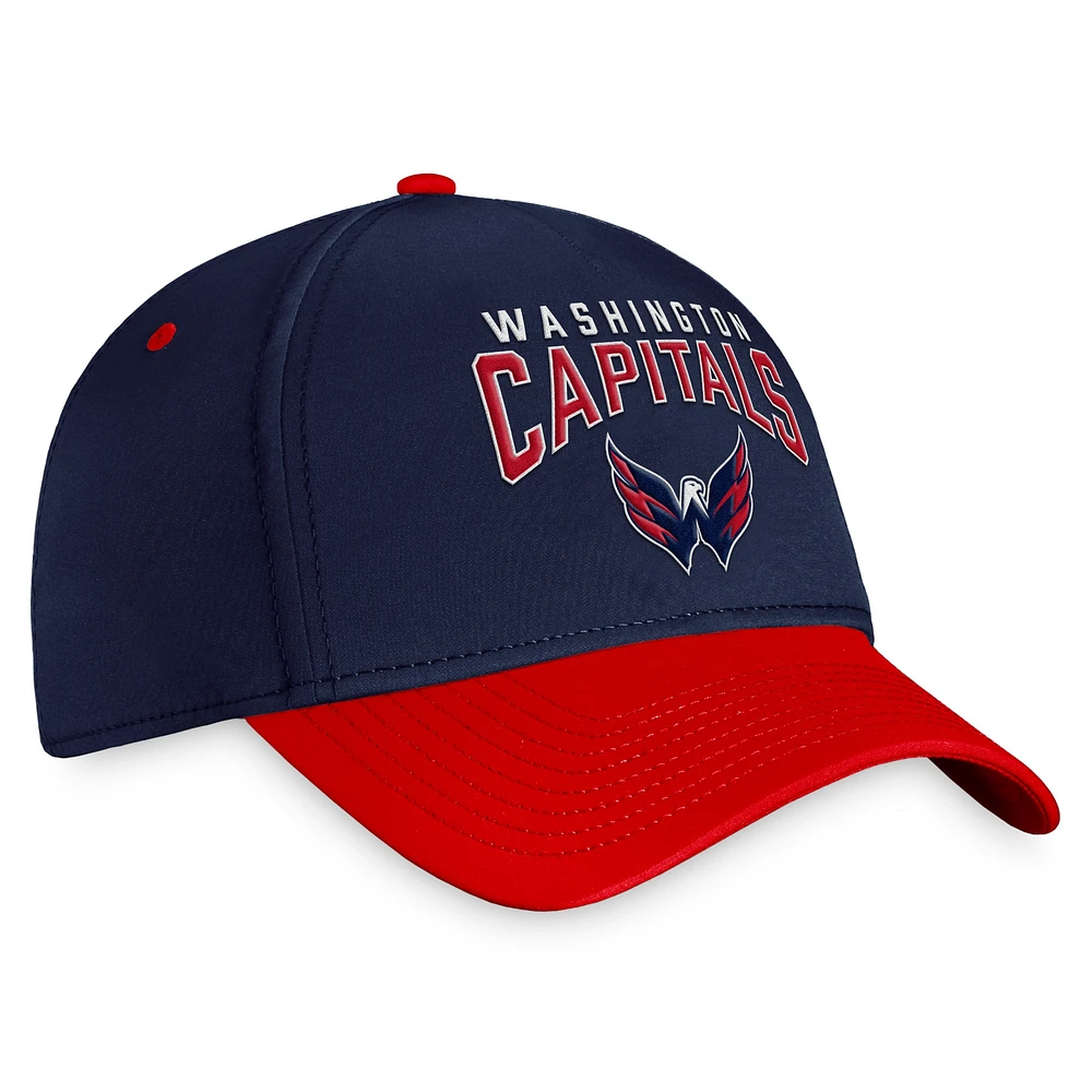 Men's Fanatics Navy/Red Washington Capitals Fundamental 2-Tone Flex Hat