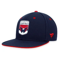 Casquette Snapback de repêchage de la LNH 2023 des Capitals de Washington Fanatics pour hommes, bleu marine