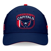 Casquette flexible de repêchage la LNH 2024 Washington Capitals Fanatics pour hommes, bleu marine