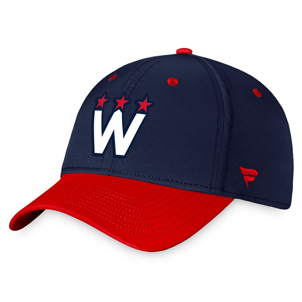 Casquette flexible en jersey alternatif authentique des Washington Capitals Fanatics pour hommes, bleu marine