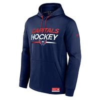 Men's Fanatics Navy Washington Capitals Authentic Pro Fleece Pullover Hoodie