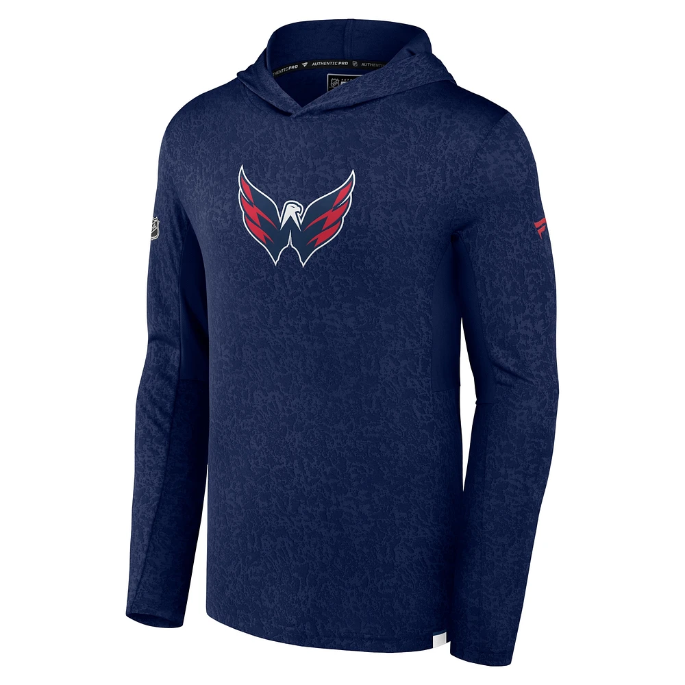 Men's Fanatics  Navy Washington Capitals Authentic Pro Lightweight Pullover Hoodie