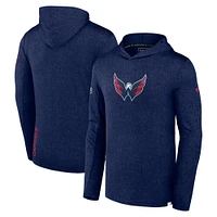 Sweat à capuche léger Fanatics pour hommes, bleu marine, Washington Capitals Authentic Pro