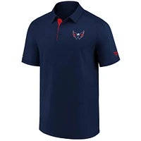 Polo authentique Pro Locker Room Fanatics pour hommes, bleu marine, Washington Capitals