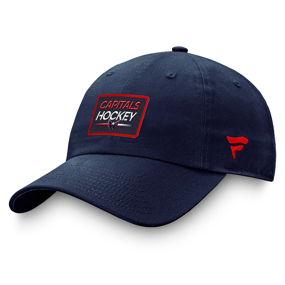 Casquette ajustable authentique Pro Prime Fanatics Navy Washington Capitals pour hommes