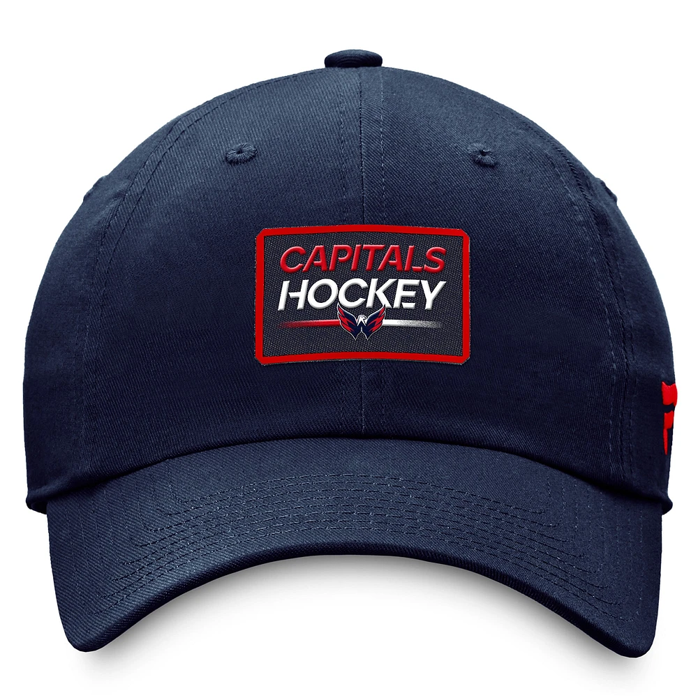 Casquette ajustable authentique Pro Prime Fanatics Navy Washington Capitals pour hommes