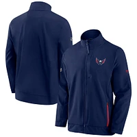 Men's Fanatics Navy Washington Capitals Authentic Pro Rink Coaches Full-Zip Jacket