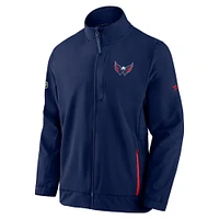 Men's Fanatics Navy Washington Capitals Authentic Pro Rink Coaches Full-Zip Jacket