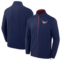 Men's Fanatics  Navy Washington Capitals Authentic Pro Rink Coaches Full-Zip Jacket
