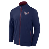 Men's Fanatics  Navy Washington Capitals Authentic Pro Rink Coaches Full-Zip Jacket