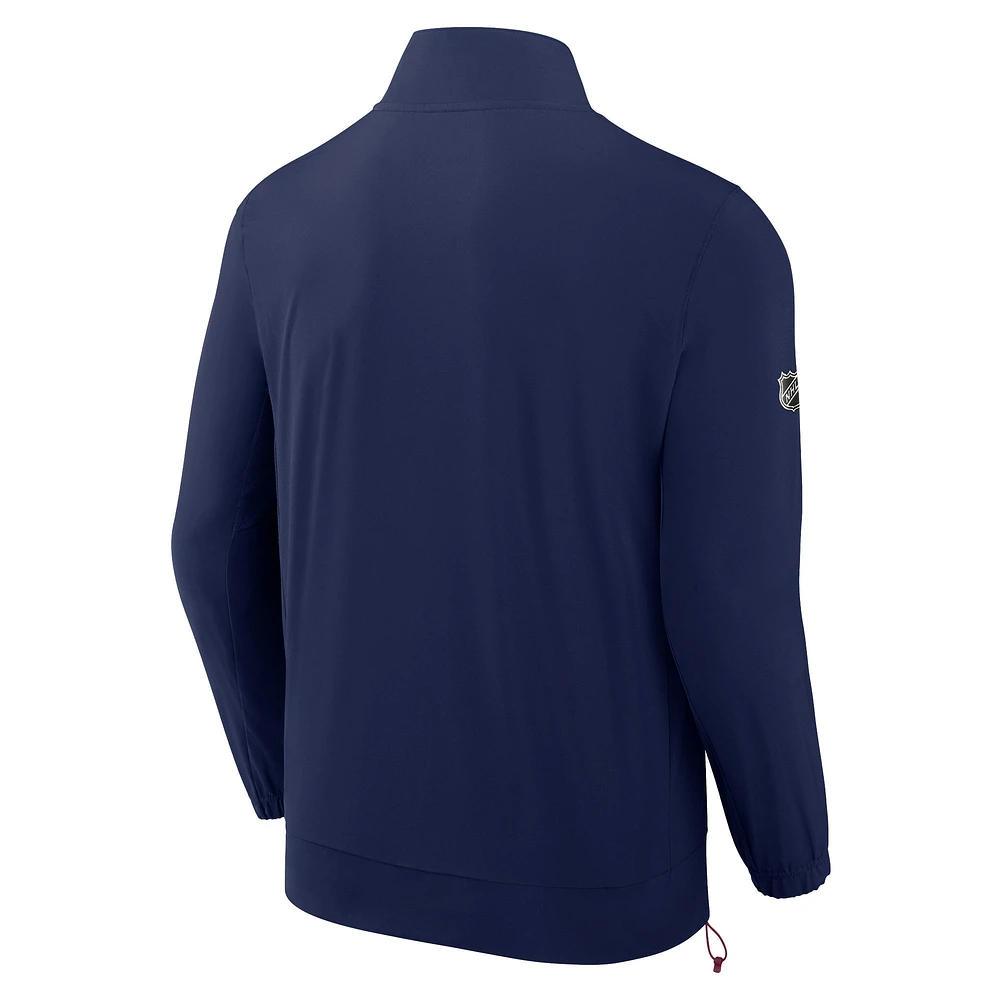 Men's Fanatics  Navy Washington Capitals Authentic Pro Rink Coaches Full-Zip Jacket