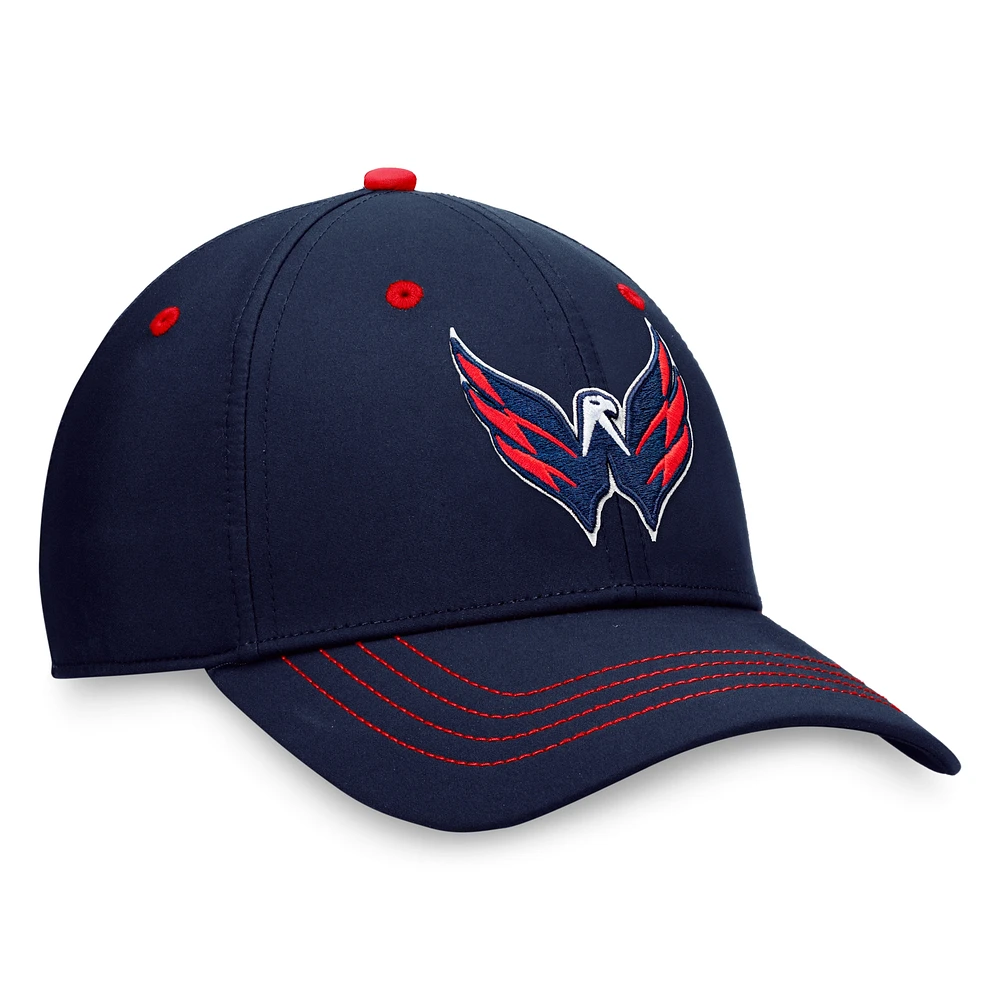 Casquette Flex authentique Pro Rink Fanatics pour hommes, bleu marine, Washington Capitals