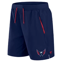 Short de performance authentique Pro Rink Washington Capitals pour homme la marque Fanatics bleu marine