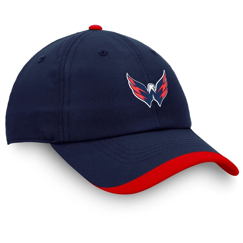 Casquette réglable Fanatics Navy Washington Capitals Authentic Pro Rink Pinnacle pour hommes