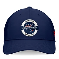 Casquette Flex authentique Pro Training Camp des Washington Capitals Fanatics pour hommes, bleu marine