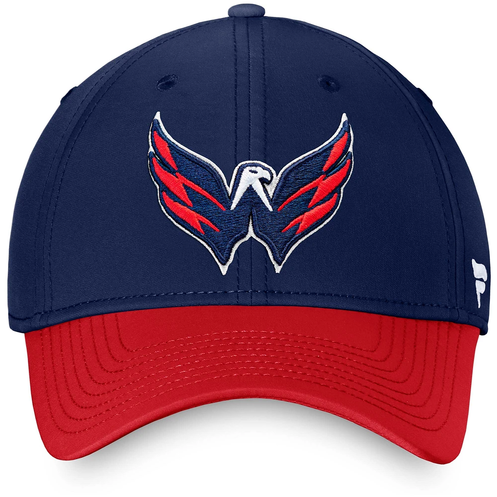 Casquette flexible avec logo principal Fanatics pour hommes, bleu marine, Washington Capitals Core