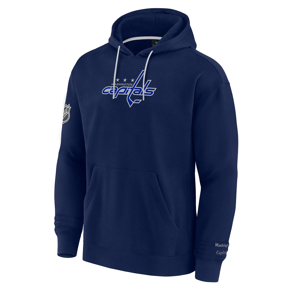 Sweat à capuche enfiler Fanatics pour homme, bleu marine, Washington Capitals Elements Pace