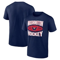 T-shirt Fanatics bleu marine pour homme avec l'équipe des Washington Capitals